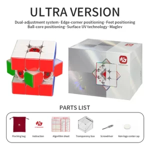 3x3 HuDong Light ULTRA UV Coated: Cubo de Rubik ultraligero con protección UV para speedcubers"