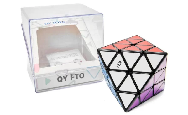 QiYi FTO Tiled Black: Cubo de Rubik con baldosas resistentes para un agarre superior