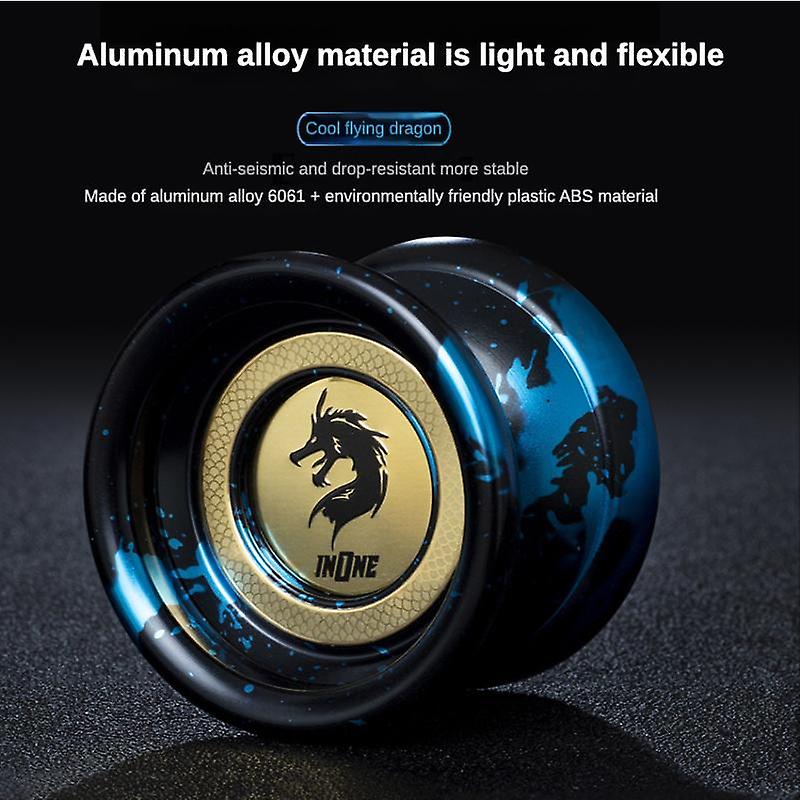 Yoyo Profesional Alloy Flying Dragon – Black Blue - Imagen 6