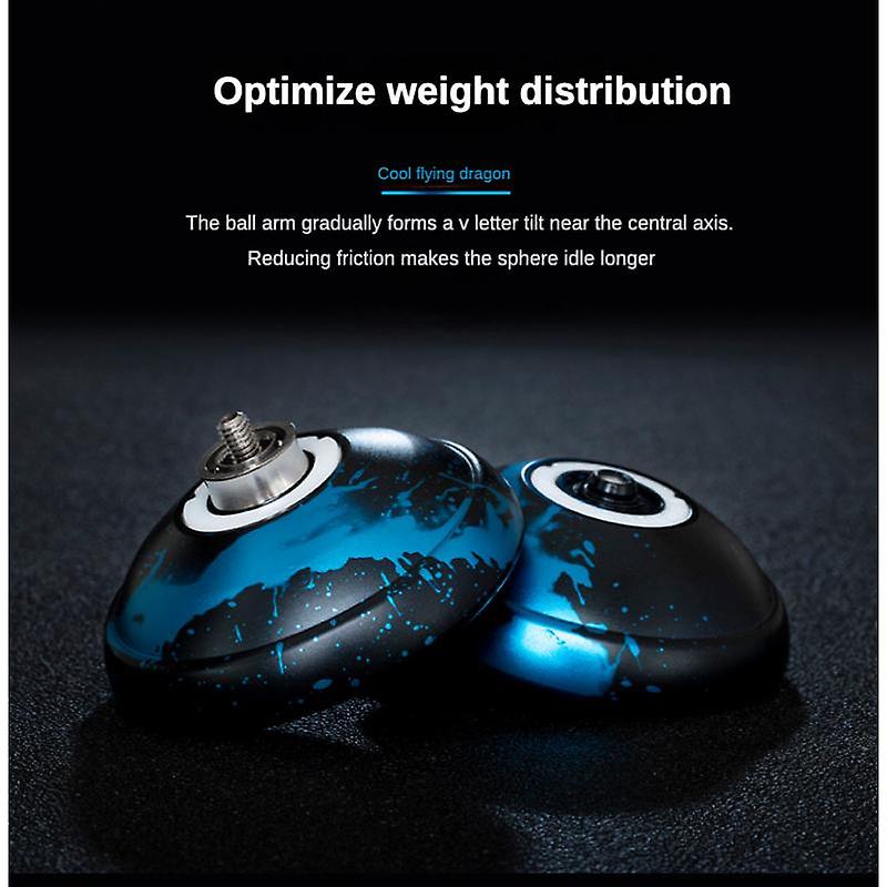 Yoyo Profesional Alloy Flying Dragon – Black Blue - Imagen 2