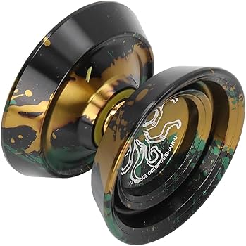 Yoyo Beboo A2 Profesional Fire Octopus Black Gold Green - Imagen 7