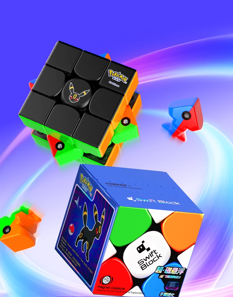 GAN Swift 3x3 Super MagLev Edición Pokémon Umbreon - Imagen 7